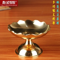 Pure copper offering plate Fruit plate thickened offering plate for Buddha Before the Buddha Household tribute plate Small offering Lucky Buddha Buddhist supplies