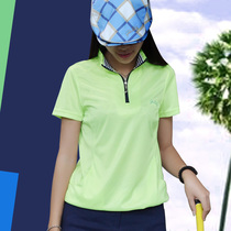 JD Golf Short Sleeve T-shirt Professional Sportswear Lady Clothing Easy-style Collar Breathable Couple