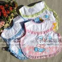 Pure cotton children waterproof anti-wearing clothes spat towel baby round mouth baby Dining Pocket Newborn Styling Small Surrounding Pocket