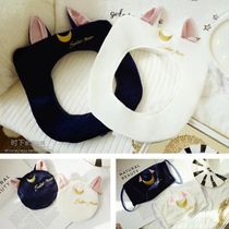 Cat rice toilet seat cushion cover universal toilet seat gasket cute coin purse mask girl heart