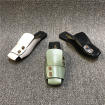 2020 Summer New Decode Processing Leather Woman Shoes Head Handle Slippers