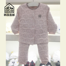 (CreamHouse) Korean cute Baby Baby Baby warm underwear home clothing set