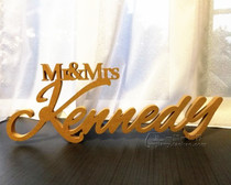 Wedding name ornaments photo props MR MRS three-dimensional letter personality table number shiny new person name number customization