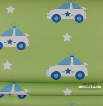 Europe Germany Import Wallpaper Denmark kompis Candy Green Small Car Stars Pattern AB Prints Full