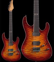 Custom Suhrs Modern Carve Ebony Electric Guitar