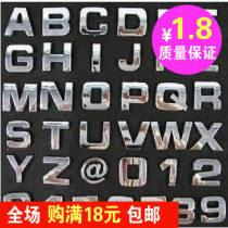Car decoration sticker digital sticker Loco-English letter sticker bodywork post-stereoscopic car post-retrofit displacement scale