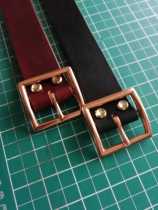 Copper Buckle Buckle Argentine Sardisa Italian Vegetable Tanned Leather Vintage Belt