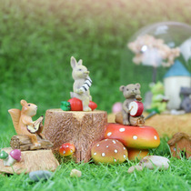 If zakka groceries mini playing piano little squirrel creative home accessories birthday gift succulent plant ornaments