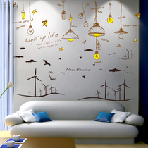 Nordic style ins simple personality creative wall stickers dormitory bedroom decorations European background wall poster self-adhesive
