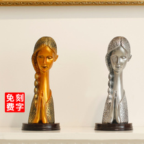 Shanghong crafts figures living room ornaments creative home decoration girl resin decoration wedding Mothers Day gift