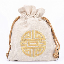 Cotton hemp bag Buddha bead bag handstring jewelry bag playbag bracelet jewelry bag storage bag gift bag