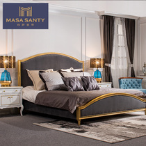 Martha Saint Emperor Modern Simple American Bed Bedroom Furniture Cloth Bed Light Luxury Double Bed Customized