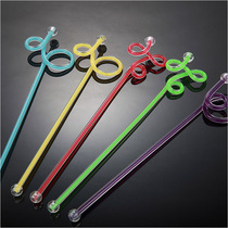 Creative bar acrylic coffee mixing stick Plastic mixing stick Juice mixing stick Juice stick Art mixing stick