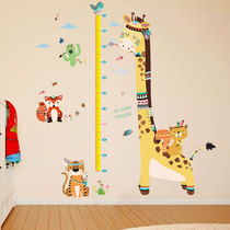 Cartoon childrens room decoration wall sticker Umbrella Girl measure height ruler kindergarten health room height sticker