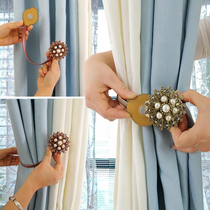Magnet curtain buckle strap European flower adhesive hook pair of bundled rope accessories cable tie simple modern creative lace