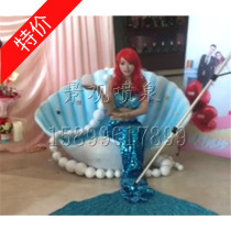 FRP starfish shell sculpture outdoor landscape spot mermaid shell chair starfish shell seat furnishings