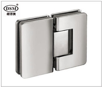Bai Shimei pure copper bathroom clip gun black frameless door glass clip hinge 180 degrees DC-3065