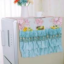 Pastoral fabric refrigerator dust cover refrigerator cover refrigerator cover universal cover towel single open double refrigerator towel