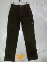 ELITE TRIBE ELITE TRIBE MCK-5838 mens trousers Army fans army green cotton straight trousers thick