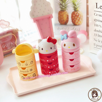 Desktop Jewelry earrings jewelry storage box Net Red Drawer cute girl heart ins Wind small three layer