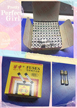 Footless glass tube fuse 5×20mm fuse yellow box F6 3AL250V 100 3 6 yuan