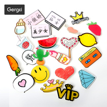 Girls decorative bag Cartoon badge shoulder bag Personality brooch backpack Creative accessories Cute pin decoration