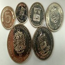 Foreign coins foreign currency Asian coins Venezuela coins 6 complete sets