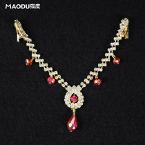 Cat Degree Children Latin Dance Headwear Accessories Children Princess Performance Earrings Water Drill Chain Performance Accessories floral headdress