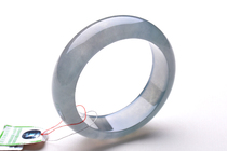 High-grade natural ice jade bracelet counter Laokeng Myanmar jade bracelet wide version with certificate female jade bracelet