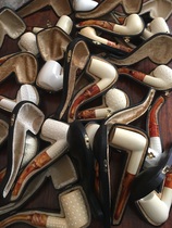Imported meerschaum pipe briar wood random hair