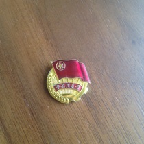 Nostalgic collection of old objects 80 s Chinese Communist Youth League emblem badge collection bag really old