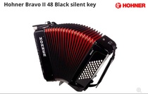 German Direct Mail and Rai accordion Hohner Bravo II 48 Black silent key