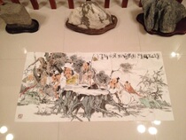 Calligraphy painting and calligraphy Xiangyun Qingshan Music Chinese painting works without mounting