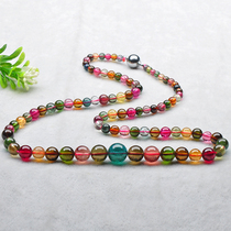 Weight 37 72 grams beads 4~11 3 mm Brazilian natural tourmaline necklace 03919