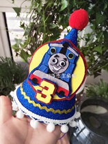 Hot sale Thomas small train theme baby one years birthday hat mens treasure Party festival dress up supplies