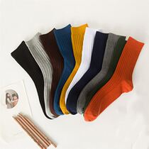 Korean version of Mens winter socks cotton high waist tide long waist high barrel extension personality long neck trend