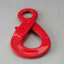 European-style eye hook sheep horn safety hook American self-locking hook lifting hook G80 oil field chain special grab hook