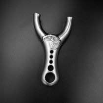Titanium TC21 Titanium alloy CNC high - end slingshot of eagle - head flat slingshot