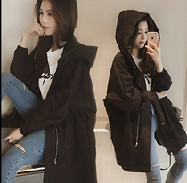 Large size trench coat female fat mm2020 new long loose casual spring and autumn thin short coat sunscreen top