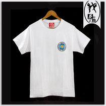 Hualang martial arts classic hot sale ITF Taekwondo White T-shirt coach defender high quality cotton slim