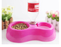 Pet bowl Dual-use dog bowl Cat bowl can be inserted into the water bottle Pet food bowl Automatic drinking water dog bowl