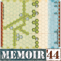Board game Post Memoir44B01] Memoirs Omaha Breakthrough World War II Wargame Custom