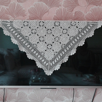 I love my home Handmade crochet vintage nostalgic hollow tablecloth TV cover towel Sofa towel Universal cover towel square