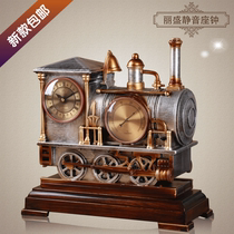 Lisheng European creative pendulum clock locomotive countertop clock antique art clock silent clock fashion Clock Clock Clock