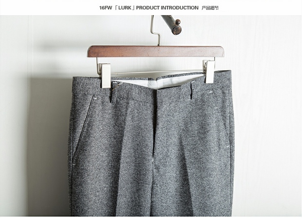 2018 mới Mỹ retro tweed thô Anh mẫu xương cá Anh quý ông hoang dã chín quần thường quần nam đẹp