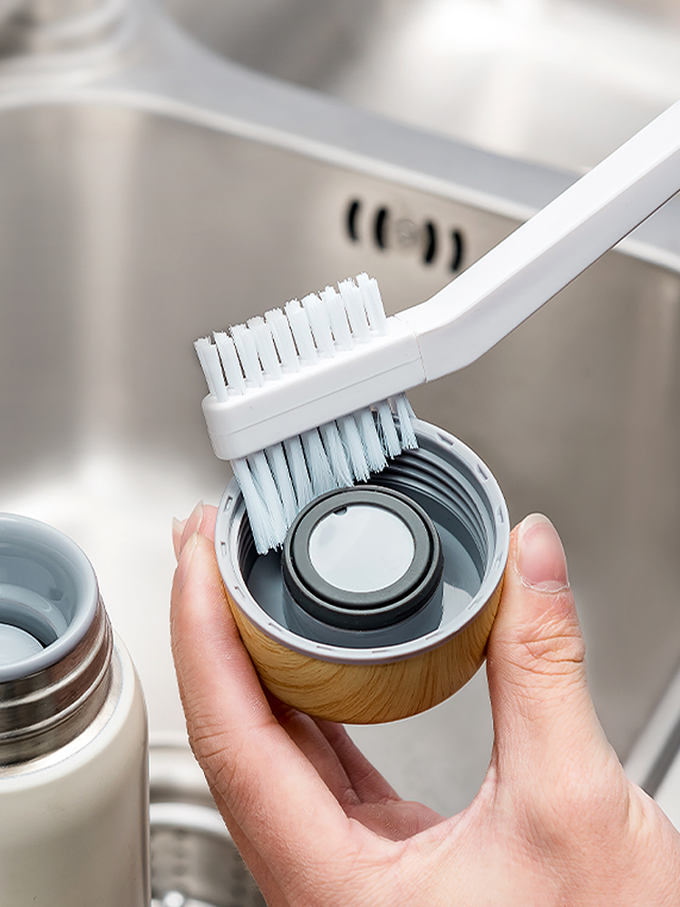 Japanese kitchen cleaning brush brush cup wash thermos cup cover bottle cleaning brush 360 degree rotating gap brush