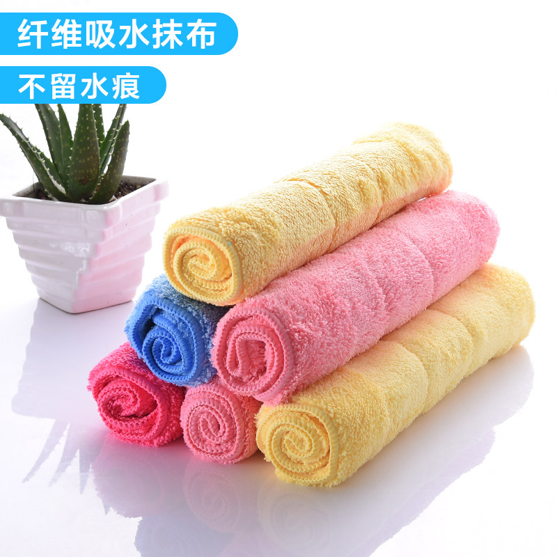 厨房抹布吸水不掉毛加厚毛巾洗碗布不沾油家务清洁擦桌子布地板布