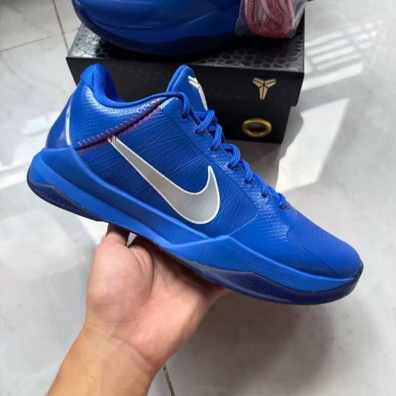 Otter Sports Nike Kobe 5 Los Angeles Dodgers Royal Blue Actual Game Basketball Shoes Io6256-400