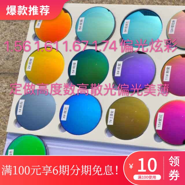 1.56/1.6/1.67/1.74 Myopia ແລະ Presbyopia Polarized Colorful Sunglasses Lenses Height Thin Sunglasses