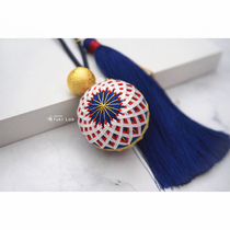 Two pieces of junior sixteen-heavy chrysanthemum Songfeng hand ball DIY material bag and wind pendant car hanging